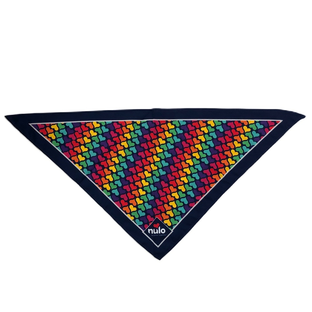 Dog Bandana Colorful Heart Print NWOT